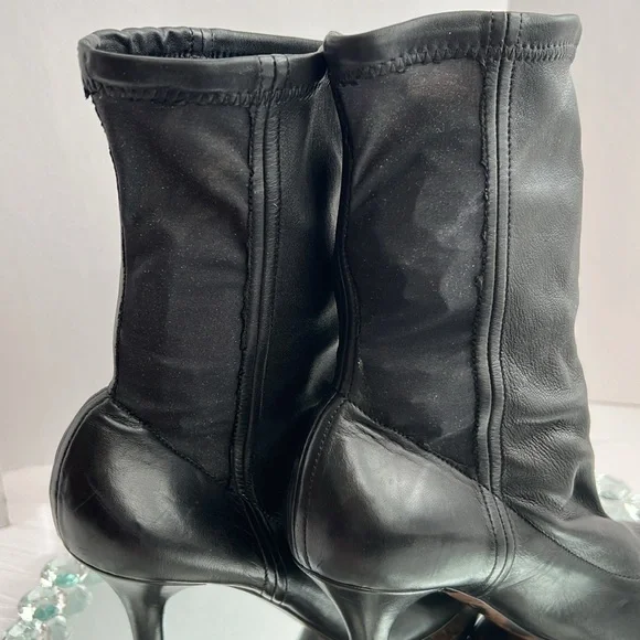 DOLCE & Gabbana black Stretch leather jersey ankle boots size 41 - Picture 16 of 17